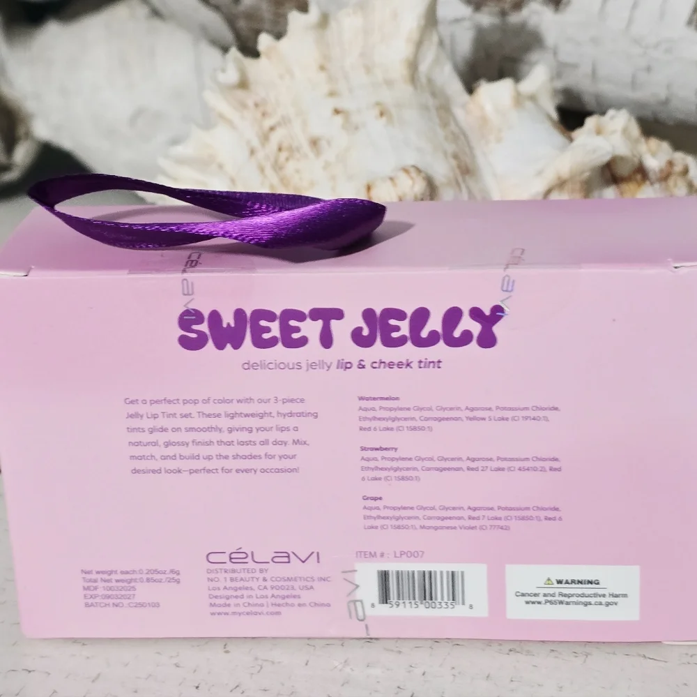 Celavi - Sweet Jelly Delicious Lip & Cheek Tint Pack Of Three